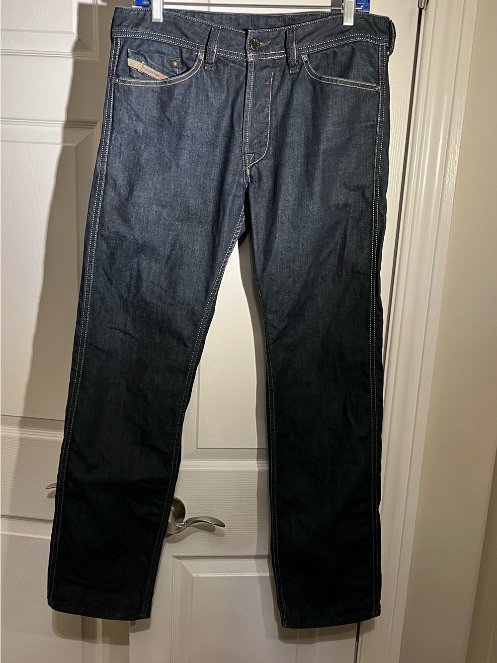 Diesel Straight Jeans in Dark Indigo